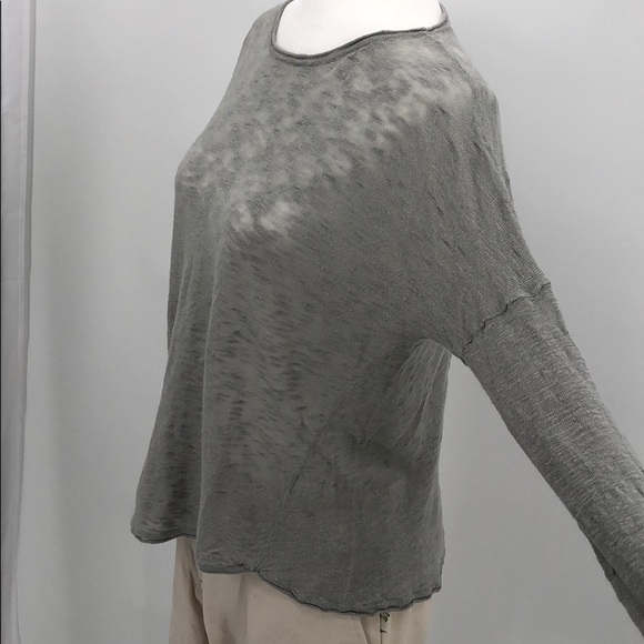 Cullen Delave Linen Sweater in Sagey-Green Grey M - Picture 6 of 8